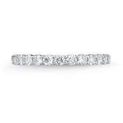 Platinum Petite Prong Diamond Band