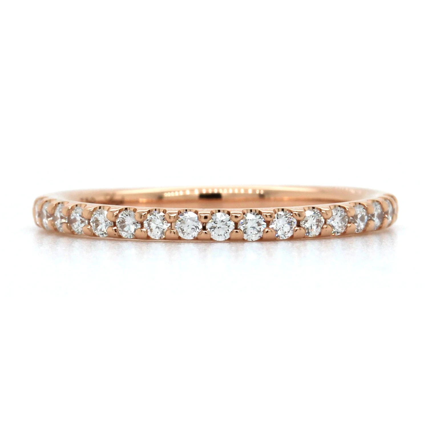 18K Rose Gold Shared Prong Diamond Band 7 18K Rose Gold Shared Prong Diamond Band - Image 5