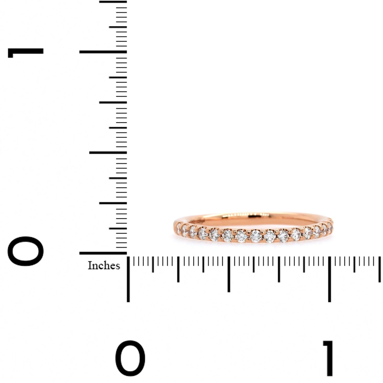 18K Rose Gold Shared Prong Diamond Band 6 18K Rose Gold Shared Prong Diamond Band - Image 4