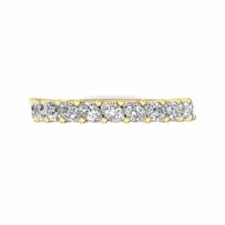 18K Yellow Gold Shared Prong Marquise Diamond Band