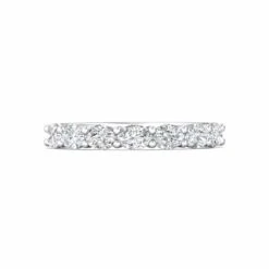 Platinum 7 Oval Diamond Shared Prong Band