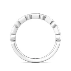 Platinum Semi Bezel Set Alternating Diamond Cut Band -Luxe Rings Shop LDBS0256C 6c8ba5a8 fcb3 4556 ba0a d91122d5ac2f