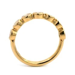 18K Yellow Gold Bezel Set Diamond Band 9 18K Yellow Gold Bezel Set Diamond Band -Luxe Rings Shop LDBS0271C