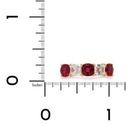 18K Yellow Gold Ruby And Diamond Band -Luxe Rings Shop RDR2579C 10c12444 71e8 4764 a828 163f1726613e