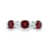 Platinum Diamond And Ruby Shared Prong Band -Luxe Rings Shop RDRB0047A 61b1576f 5a72 4970 9169 f56d0f493315