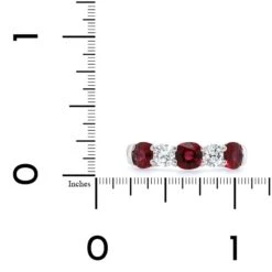 Platinum Diamond And Ruby Shared Prong Band -Luxe Rings Shop RDRB0047D 5a66af06 c628 4632 8482 d93eb9b86191