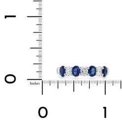 18K White Gold Oval Diamond And Sapphire Shared Prong Band -Luxe Rings Shop SDRB0136D f6e17b8c 8bcb 4745 8d6a 578a75db3106