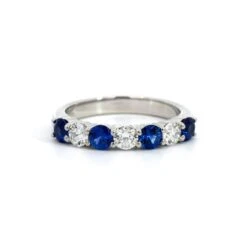 Platinum Round Cut Sapphire And Diamond Shared Prong Band 11 Platinum Round Cut Sapphire And Diamond Shared Prong Band -Luxe Rings Shop SDRB0145A 5bd8cb1a 1144 47c4 a5e9 426f30e8dd56