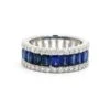 18K White Gold Prongset Set Diamond And Sapphire Eternity Band 1 18K White Gold Prongset Set Diamond And Sapphire Eternity Band -Luxe Rings Shop SDRB0148A