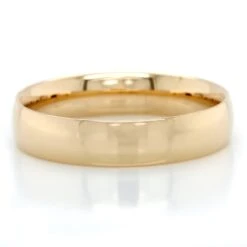 14K Yellow Gold Low Dome Comfort Fit Band