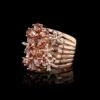 Sonia B. 14K Rose Gold Estate Morganite And Diamond Flower Ring -Luxe Rings Shop Sonia B. 14K Rose Gold Estate Morganite and Diamond Flower Ring Gold Front ESRG9510 dc316573 9547 4e58 9cdc cc364b4035fe