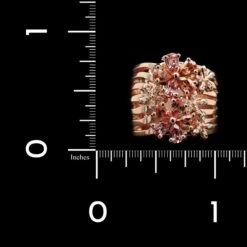 Sonia B. 14K Rose Gold Estate Morganite And Diamond Flower Ring -Luxe Rings Shop Sonia B. 14K Rose Gold Estate Morganite and Diamond Flower Ring Gold Ruler ESRG9510