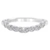 18K White Gold Bead Set Curve Diamond Band 1 18K White Gold Bead Set Curve Diamond Band -Luxe Rings Shop WRP0820