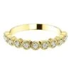 18K Yellow Gold Bezel Milgrain Diamond Band -Luxe Rings Shop ldbyel
